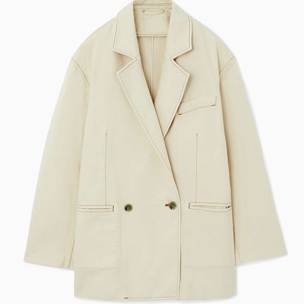 NEW COS DOUBLE-BREASTED DENIM BLAZER